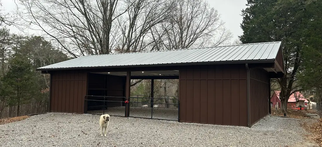 Same pole barn from an angle